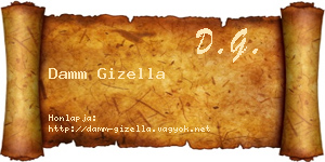 Damm Gizella névjegykártya